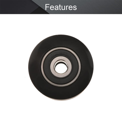 MroMax Roller Idler Bearing Pulley, 6 x 30 x 20mm Sliding Conveyor PU Wheel, 1 Pcs