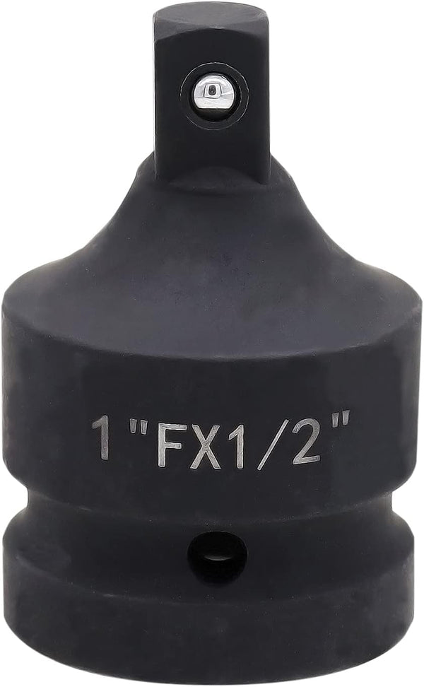 Impact Socket Adapter and Reducer - 1 Inch Drive F to 1/2 Inch M Chrome Molybdenum Steel Converter for Auto