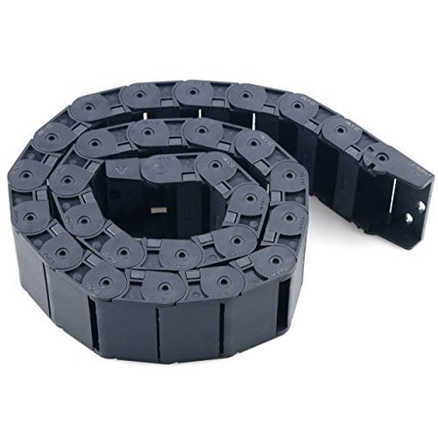 URBEST 18mm x 50mm Black Plastic Flexible Nested Drag Chain Cable Carrier, 1M for Electrical Machines