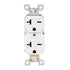 Duplex Electrical Receptacle Outlets, 20Amp 250V Wall Outlet, 2 Pole 3 Wire, 20A 250V Outlet, White, 1-Pack