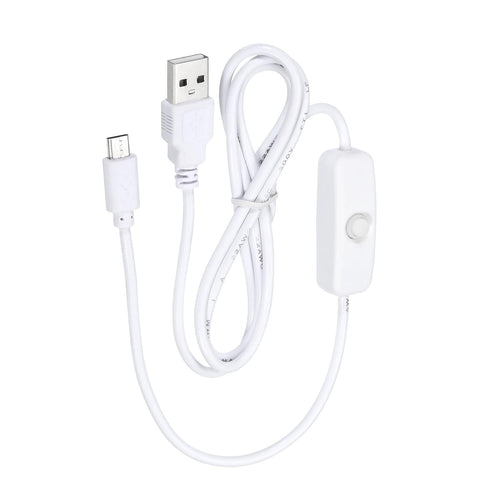 MECCANIXITY USB Cable with 501 ON/Off Switch, USB Male to Micro USB Male Power Cable for LED Desk Lamp