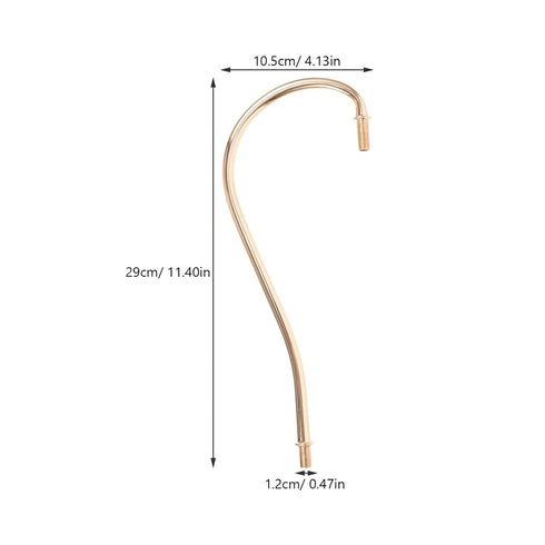 Curved Metal Lamp Rod - Ideal for DIY Lighting Projects