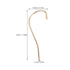 Curved Metal Lamp Rod - Ideal for DIY Lighting Projects