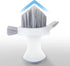 FEENM 4-in-1, Grout and Corner Scrubber Brush with Scraper Tool Stiff Bristles Crevice Floor Cleaner for Cleaning