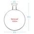 stonylab Spherical Joint Round Bottom Receiving Flask, Borosilicate Glass with 35/20 Ground Joint, 1000 ml