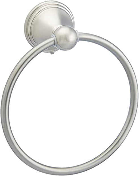 5 Set, AB-BR817-SN Amazon Basics Piece Bathroom Hardware Satin Nickel, Towel Bar, Toilet Paper Holder, Towel Ring, Robe