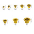 XINGYHENG 650Pcs Mixed Zinc Plated Copper Rivets Assortment Kit, 8 Values M0.9(d)-M5(L) with Plastic Storage
