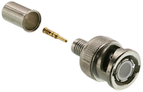 Triplett GEM BNC Crimp/Crimp Connectors for RG58, Male, 50-Ohm, 10 Pack (305-1TP)