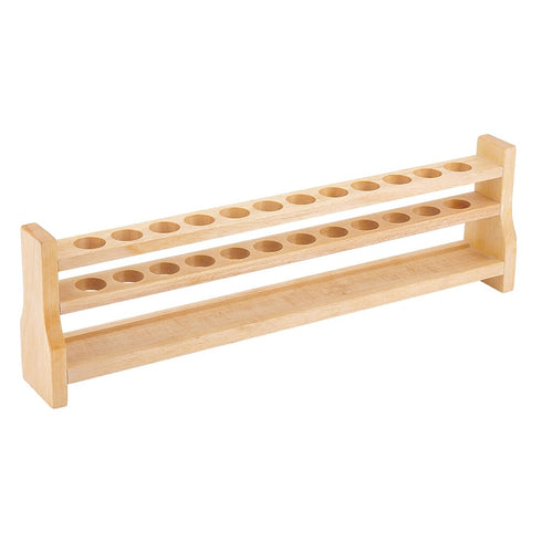 OLYCRAFT 12 Holes Wooden Test Tube Rack, 20ML Tube Display Stand for Chemistry Laboratory, 15.9x2.1x4.8 Inch