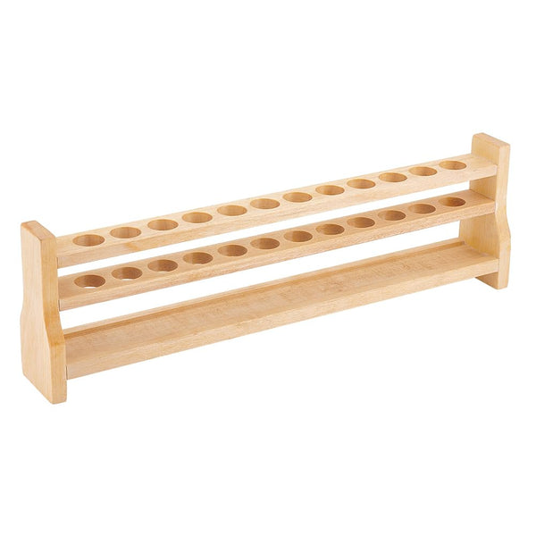 OLYCRAFT 12 Holes Wooden Test Tube Rack, 20ML Tube Display Stand for Chemistry Laboratory, 15.9x2.1x4.8 Inch