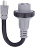 AA Ignition 15 Amp to 30 Amp RV Adapter, 12 Inch Dogbone Electrical Converter Plug, 5-15P Male to L5-30R Female,
