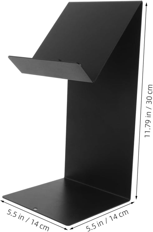 Cabilock Wide Bookshelf Rack Bookends for Heavy Books Flyer Holder Heavy Duty Easel Stand Metal Bookends Picture Frame