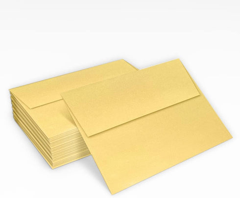 LUXPaper A2 Invitation Envelopes | Peel & Press | Gold Metallic | 4 3/8" x 5 3/4" | 80lb. Text | 50 Qty