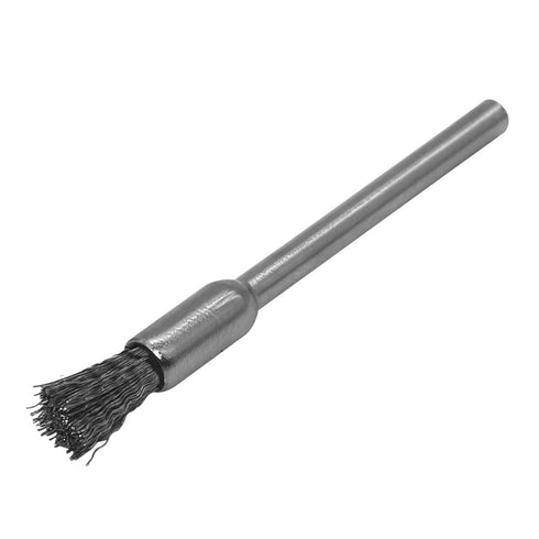 20 pcs Steel Cleaning End Brushes, 1/5 (5mm) x 1/8 (3mm) Wire Brush for Rust Paint Removal