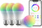 Broadlink FastCon Smart Bulb LB4E26, Color Changing with Music Sync, A19/E26/9W/800LM - 4 Pack