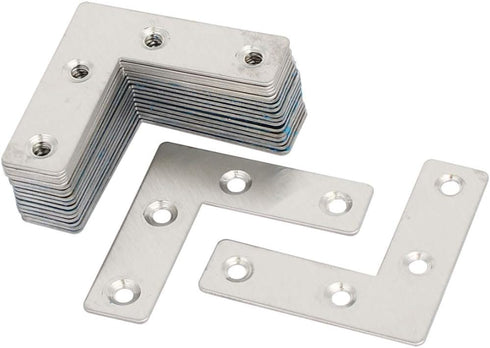 Orgrimmar 36 PCS Metal Corner Brace Plates, L Shaped Flat Repair Brackets 50mmx50mmx1mm