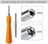 EMiEN Gamebit Screwdriver Kit, 4.5mm 3.8mm Double-End Bit Security Screwdriver for NES, SNES, N64, Game Consoles