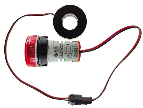 3pcs AC Current and Voltage Indicator with Two-Digit Display, 22mm Round Head LED Measuring Instrument