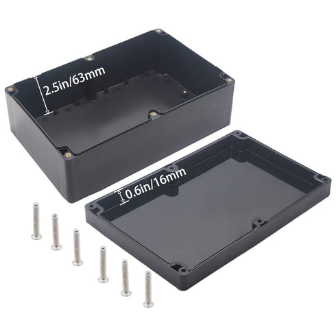 Watertight Junction Box, IP67 Waterproof Project Box Durable ABS Plastic Electronic Enclosure Case for DIY Electrical