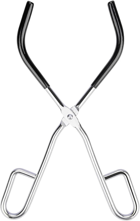 stonylab Laboratory Beaker Tongs, Beaker Clamp with Plastic Coated Jaws, 10 inches Length