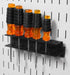 Wall Control Black Pegboard Screwdriver Holder Bracket, Slotted Metal Accessory for Pegboard and Tool Board