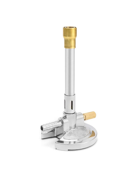 QWORK Lab Bunsen Burner with Flame Stabilizer and Gas Control for Efficient Lab Heating with Propane & Natural Gas - Pack of 2