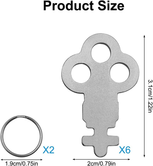 AYWFEY 6 Pack N13EZ 2 Keys for Paper Towel Dispenser, Dispenser Keys with Key Rings, Replacement Key Compatible