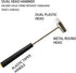 Hammer, 7 Inches, Hammer Dual Head Small Plastic Head and Metal Head, Black Plastic Grip, Double face Jewelry Mallet