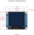 waveshare 1.5inch 128x128 16-bit Communicating I2C OLED Display Module Pixels Grey Level with Embedded Controller via