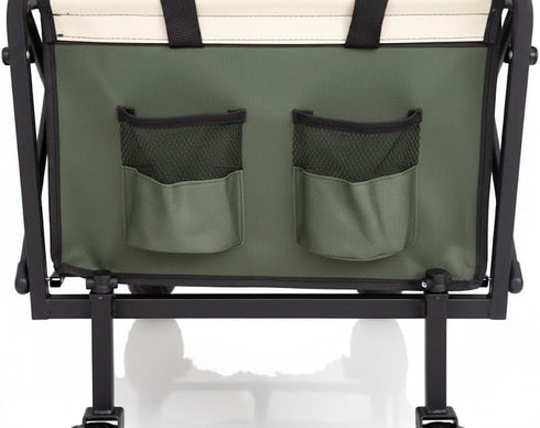 Generic Foldable Utility Wagon Cart with Wheels Heavy Duty | Collapsible Grocery Wagon for Groceries, Beach, Kids