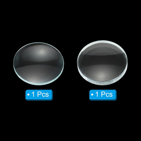 PATIKIL 5cm Focal Length 30mm Double Convex Lens and 7.5cm Focal Length 30mm Double Concave Lens, 2 Pack