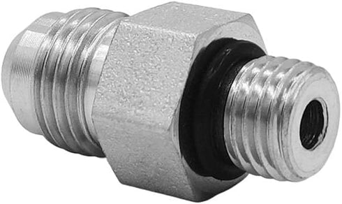 (4-PACK) 6400-06-04-O Hydraulic Hose Adapter Fitting 3/8" Male JIC x 1/4" Male O-Ring Boss