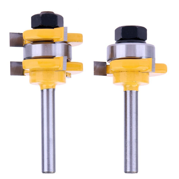 Yakamoz 1/4 Inch Shank Tongue and Groove Router Bit Set, 3 Teeth Wood Milling Tool