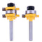 Yakamoz 1/4 Inch Shank Tongue and Groove Router Bit Set, 3 Teeth Wood Milling Tool