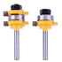 Yakamoz 1/4 Inch Shank Tongue and Groove Router Bit Set, 3 Teeth Wood Milling Tool