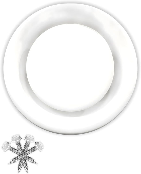 6" Round Return Air Vent Grille with Sponge Gasket and Mounting Frame