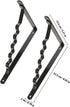 LIFKOME 2pcs Wall Mounted Iron Shelf Brackets Black Triangular Floating Shelf Supports Heavy Duty Load Bearing Up
