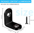 FATLODA 40PCS 80PCS (20mmx20mm) L Bracket, Metal Black Corner Brace, Stainless Steel Joint Right Angle Bracket Fastener