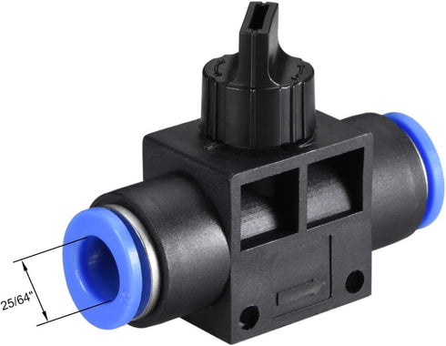 uxcell 10mm OD Pneumatic Air Flow Control Valve with Push-to-Connect Fitting,Union Straight,Pneumatic Air Controller Valve 5pcs