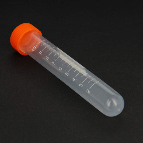 Bettomshin 100Pcs 10ml Round Bottom Centrifuge Tubes with Screw-on Cap, Transparent Mini Plastic Storage Containers