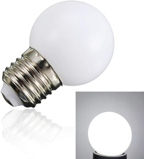 Night Light Bulb 1 Watt LED Low Watt Bulbs E26 E27 Standard Base Daylight White 6000K, 10W Equivalent for Home Bedroom,