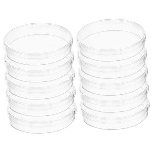 Healeved 10pcs Petri Dishes with Lid, Culture Plate for Blood Samples, Agar Plates, Plastic Disposable