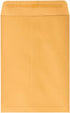 JAM PAPER 7 1/2 x 10 1/2 Open End Catalog Envelopes with Peel and Seal Closure, Brown Kraft Manila, 50/Pack