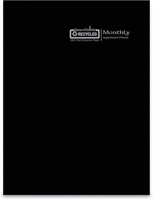 House of Doolittle 2021 Economy Calendar Planner, Monthly, Black Cover, 8.5 x 11 Inches, December - January