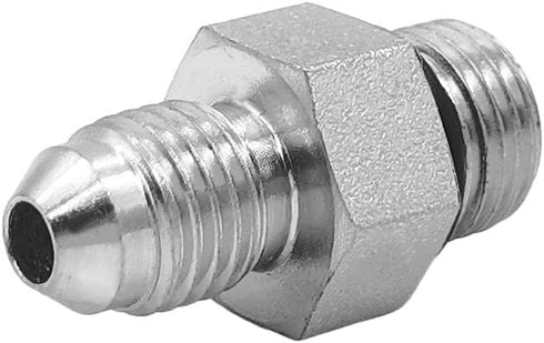 (4-PACK) 6400-04-05-O Hydraulic Hose Adapter Fitting, 1/4" Male JIC x 5/16" Male O-Ring Boss