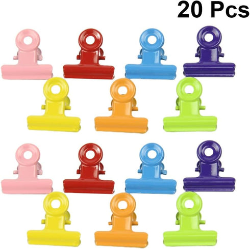 Ciieeo 60 Pcs Office Supplies Bulletin Board Clips, Large Binder Clips, Colorful Mini Paper Clips