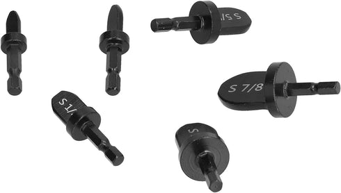 6PCs Swaging Tool Drill Bit Set - Copper Aluminum Pipes Expansion Tube Expander for HVAC Maintenance