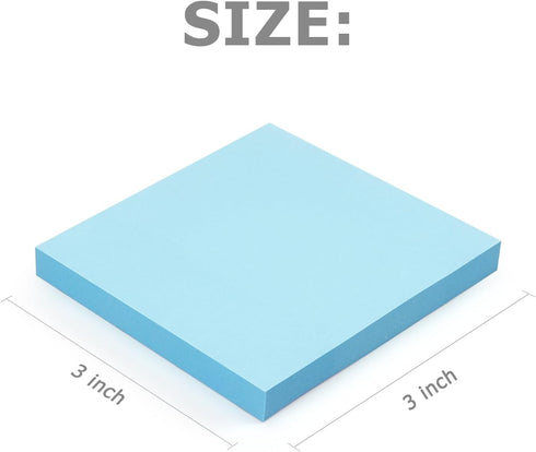 Sticky Notes 3x3 inch Bright Colors Self-Stick Pads 8 Pads/Pack 85 Sheets/Pad Total 680 Sheets by Winner Aura
