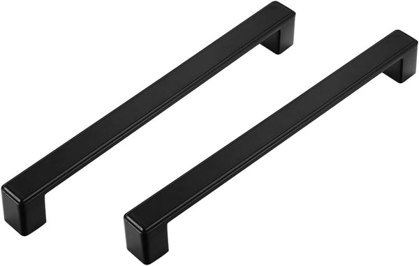CHENCHEN96 2 Pack Cupboard Handles Zinc Alloy Bedside Table Knobs Black Wardrobe Handles