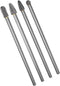 Wolfride 4pcs Long Shank Tungsten Carbide Burr Set, 6mm Shank Die Grinder Burr Set for Metal, 6-Inch Length